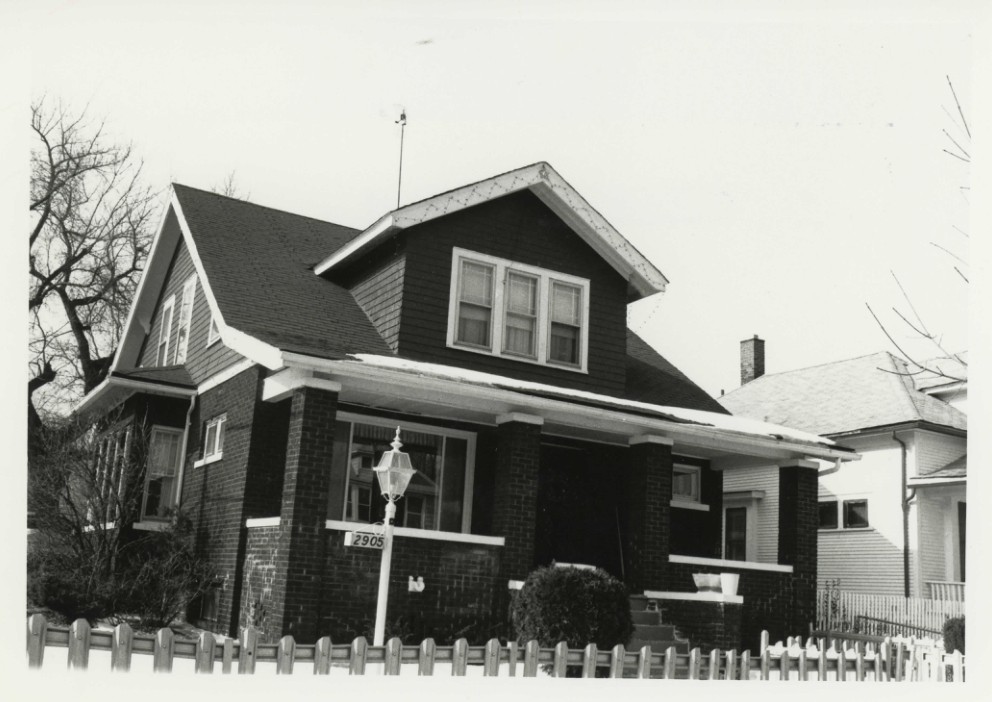 Ossian Sweet House
2905 Garland
Detroit, Wayne County, Michigan
Photo: Charles C. Cotman
Date: February 9, 1984
Neg.: Michigan History Division
Camera facing NW
Photo #1 of 3
