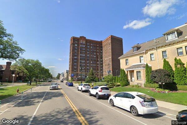 Street view of Walter P. Reuther Library of Labor and Urban Affairs